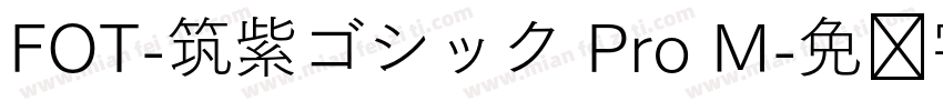 FOT-筑紫ゴシック Pro M字体转换